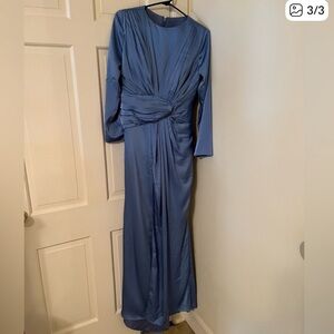 Sophisticated Long Sleeve Blue Dress